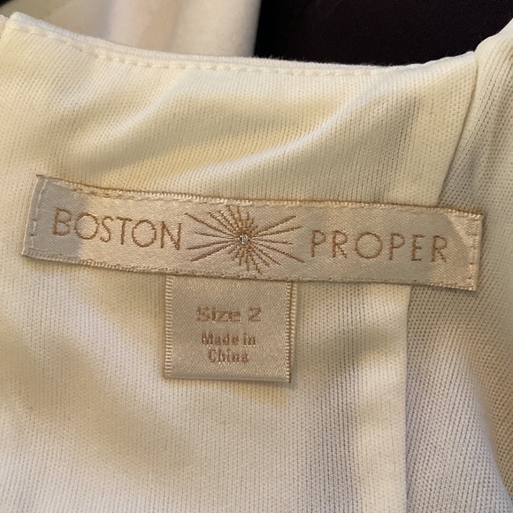 NWT Boston Proper gorgeous stretchy bodycon dress with faux leather on sides. - Picture 7 of 8